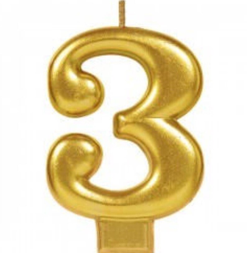 Cake Candles Gold/number Candles/09 Metallic Candles/cake Etsy