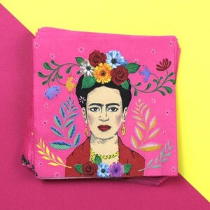 20 Frida Kahlo™ Cocktail Napkin Boho Napkins Boho Party - Etsy UK