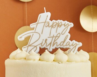 Gold Geburtstag Cake Topper Kerze: Elegante Party Dekoration