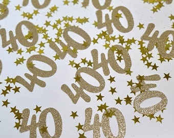 Age confetti, Number Confetti, 30th, 40th , 50th , 60th, 70th, 80th, 90th, 100th Birthday Table Confetti, Birthday Table Decoration