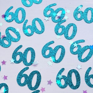 Age confetti, Number Confetti, 30th, 40th , 50th , 60th, 70th, 80th, 90th, 100th Birthday Table Confetti, Birthday Table Decoration image 5