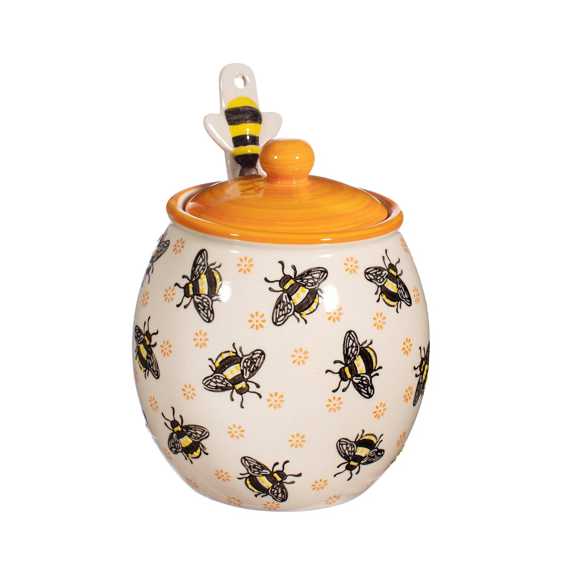 Busy Bee Honey Jar Bumble Bee Honey Bee Jar with Spoon Etsy