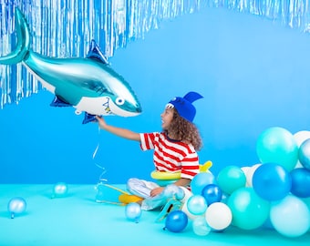 Shark Foil Balloon, Under the Sea Party Decor, Kids Party Balloons, Giant Foil Balloon