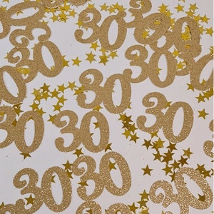 Age confetti, Number Confetti, 30th, 40th , 50th , 60th, 70th, 80th, 90th, 100th Birthday Table Confetti, Birthday Table Decoration image 3