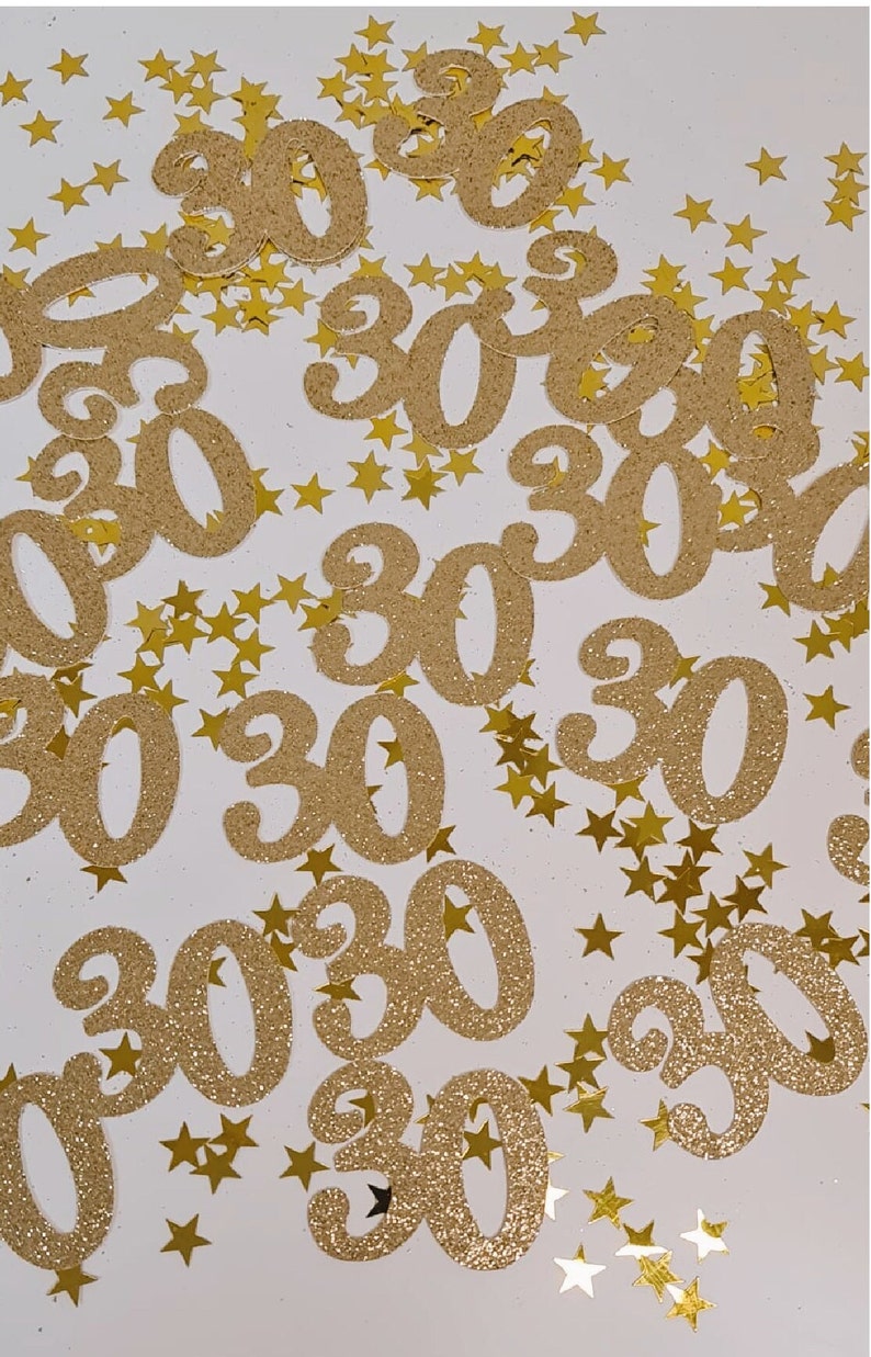 Age confetti, Number Confetti, 30th, 40th , 50th , 60th, 70th, 80th, 90th, 100th Birthday Table Confetti, Birthday Table Decoration image 3