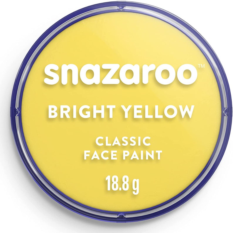 Snazaroo Face and Body Paint 18ml, Face Paint, Snazaroo Face Paint, Costume Accessories, Face Paint, Face and Body Colouring Bright Yellow