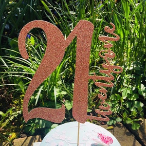 21 st birthday cake toppers,ANY NUMBER Cake Topper, Cake Topper, Sixteenth Birthday, First Birthday, 30th Birthday,40th,50th,60th Birthday