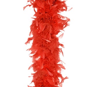 Red Boa, Deluxe Feather Boas, Wedding, Costume Accessories, Hen Party, 1970s Party, 1960s Party Accessories, Party Decor