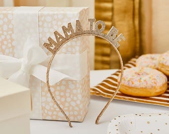 DIY Stirnband Kit Für Baby Shower – 32 Bänder & 6 Clips Zum Selbermachen (Rosa/Grau/Elfenbein)