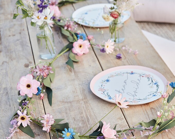 Meadow Artificial Flower Garland Pastel Artificial Flowers Etsy