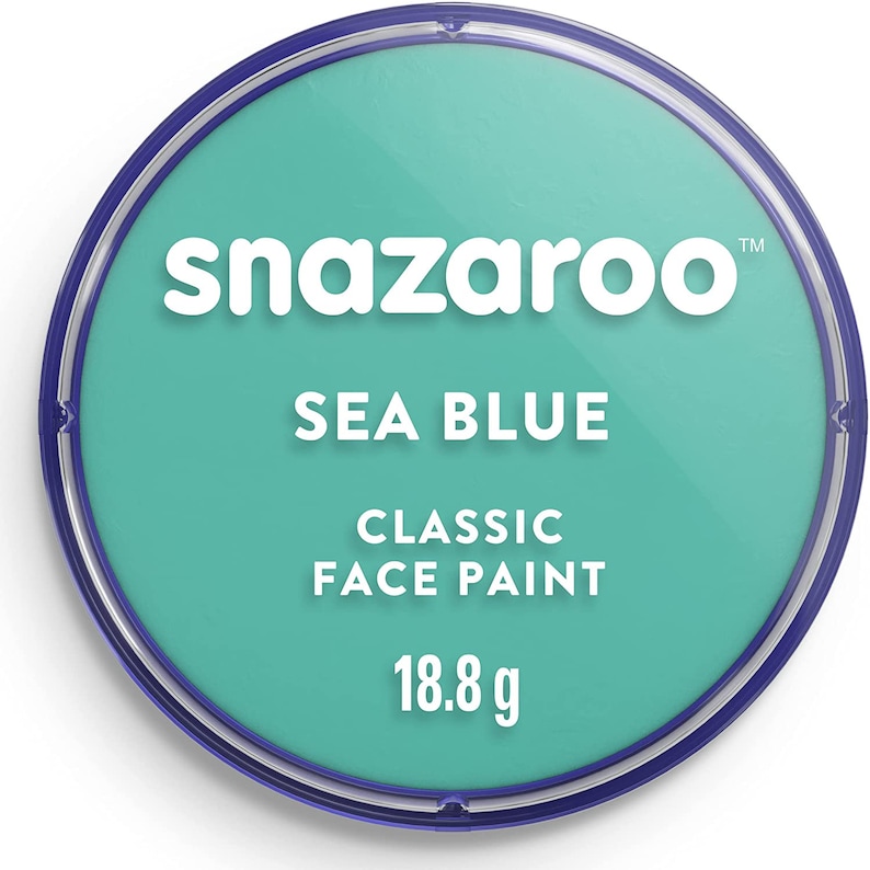 Snazaroo Face and Body Paint 18ml, Face Paint, Snazaroo Face Paint, Costume Accessories, Face Paint, Face and Body Colouring Sea Blue