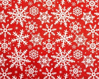 A4 Non-Shed Glitter Card 250GSM | 10 Sheets Christmas Craft Paper | Christmas Snowflakes Card