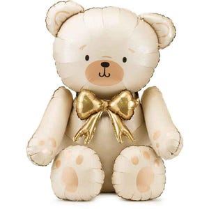 Ballon aluminium ours, ballon ours debout, ballons pour baby shower, à air uniquement, décoration de fête de premier anniversaire ours en peluche, décoration de chambre d&#39;enfant