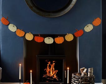 Pumpkin Garland, Autumn Halloween Party Decoration (2.5m)