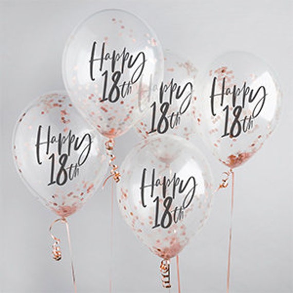 18er Anniversaire Fille Ballon, Or Rose Ballon Chiffre 18 Ballons  Anniversaire 18 an Or Rose 18 Ans déco Anniversaire, pour Fête  d'anniversaire