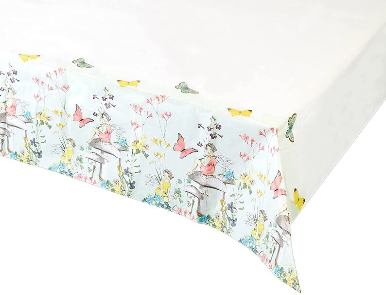 Fairy Princess Paper Table Cover Disposable Tablecloth Kids Butterfly Party Woodland Fairies Birthday Decorations Afternoon