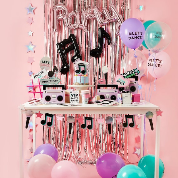 Decoraciones Para Fiesta De Cumpleaños De Niña De 1 Año Bola Rosa