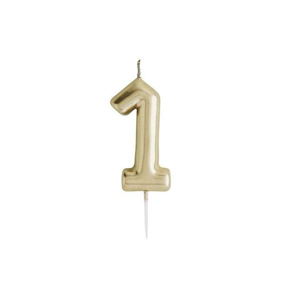 Gouden Nummer Kaars Verjaardagskaars Nummer Kaars | België