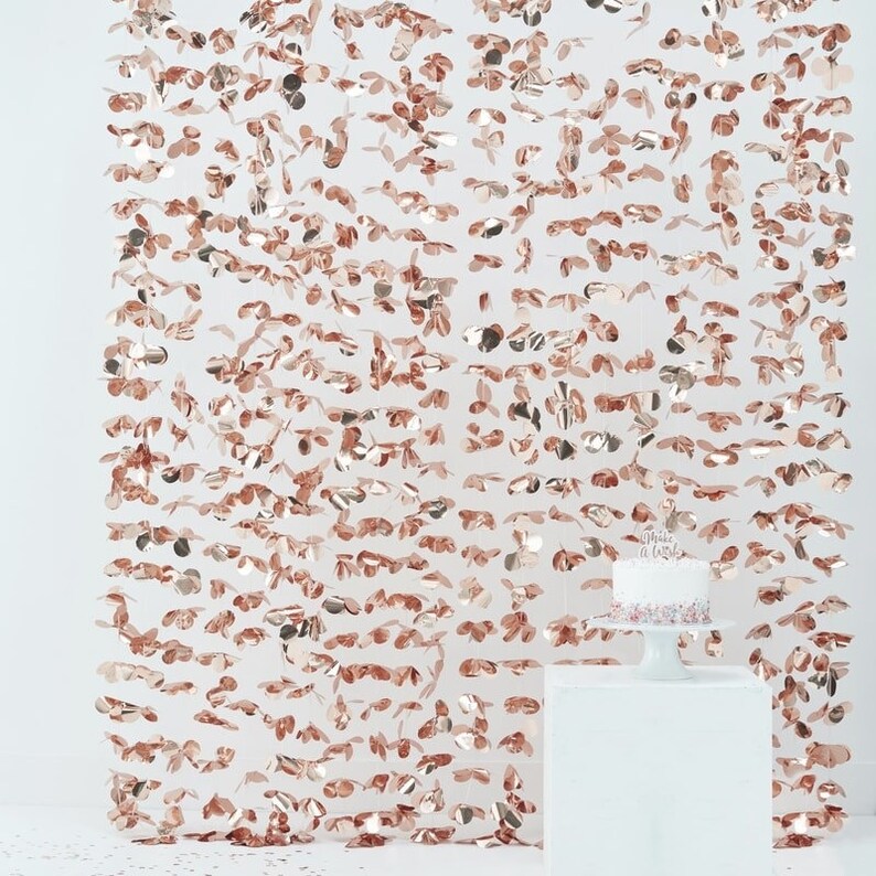 Wedding Photo Backdrop Rose Gold Birthday Photo Backdrop Photo Booth Backdrop Festive Decoration Rose Gold Petal Photo Booth Curtain