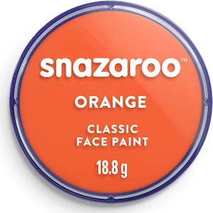 Snazaroo Face and Body Paint 18ml, Face Paint, Snazaroo Face Paint, Costume Accessories, Face Paint, Face and Body Colouring Orange