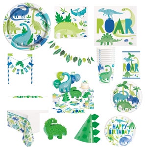 Dinosaur Party Pack, Dinosaur Birthday, Dinosaur Party Decorations, Dinosaur Party Supplies, T-Rex Party, Kids Birthday Party Decor image 1