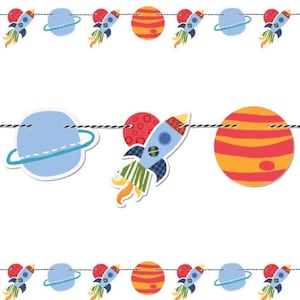 Outer Space Planets Cutout Banner, Astronaut Party, Space Theme Birthday Party Decor, Boys Birthday Party, Space Party, Rocket Party Decor