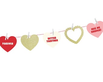 Süße Liebes-Girlande: DIY Herz Wimpelkette zum Valentinstag