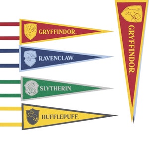 Fabric Pennant Banners, Wizard Party Supplies, Wizard Birthday Party Decorations, Boys, Girls Birthday Party Decor, Room Decorations