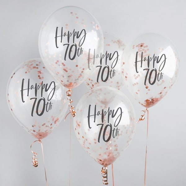 Black & Silver 70th Birthday Decorations for Men 40 Number Balloons,  Banner, Foil Curtains, Balloons, Pom Poms 70th Party Supplies 