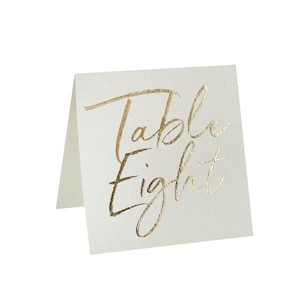 12 números de mesa dorados, números de mesa para bodas doradas (del 1 al 12), tarjetas para números de mesa, decoraciones para mesas de boda