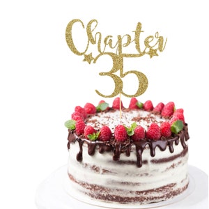 Personalised Cake Topper, Birthday Cake Topper, Any Age Custom Cake Topper, Chapter Age Cake Picks, Glitter Cake Topper