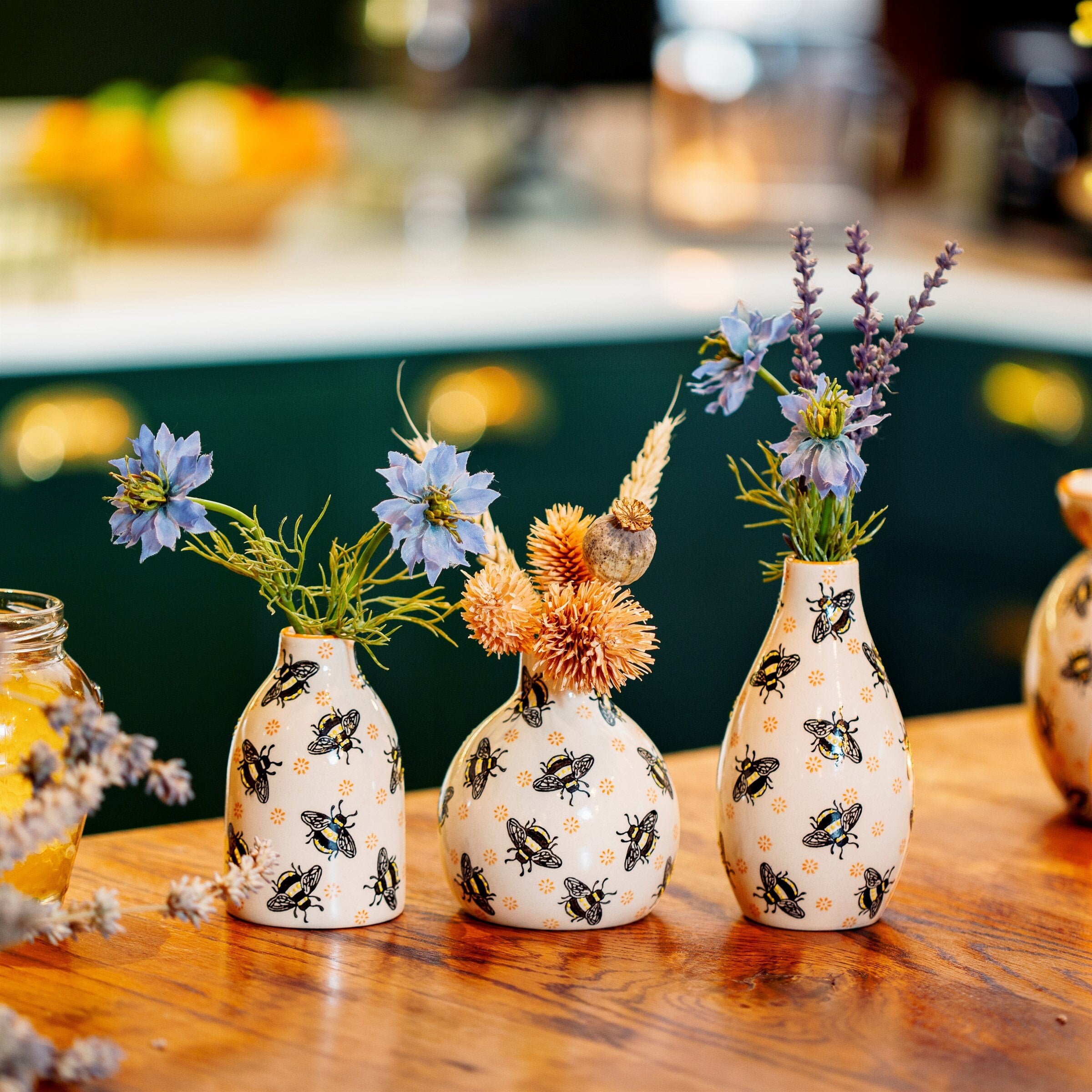 3 Busy Bee Vases Mini Flower Vases Mini Vase Wedding Table Etsy