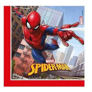 20 papieren servetten Spiderman Crime Fighter, servies superheld verjaardagsfeestje, papieren servetten superheld, Spiderman Birthday Party Supply