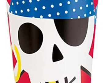 Pirate Party Cups Pirate Treasure Cups Treasure Map Pirate - Etsy