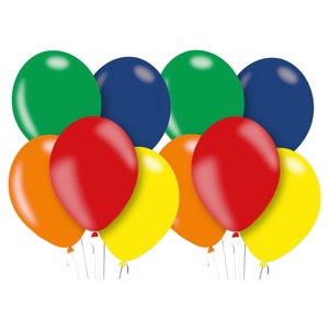 10 globos de látex de colores primarios metalizados variados, decoraciones con globos para cumpleaños, globos de látex, baby shower, globos de fiesta, fiesta arcoíris