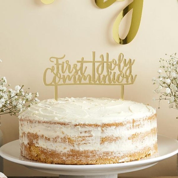 Cake Topper Sagomato In Plexiglass Specchiato Made In Italy - Decorazioni Per Torte Compleanno, Matrimoni, Battesimi - Effetto Specchio Oro, Argento, Rosa, Celeste - Personalizzabile - 2