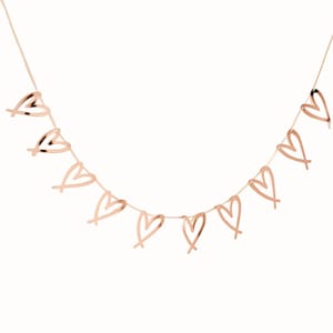 Rose Gold Heart Garland | Hen Party Bunting image 2