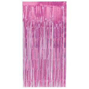 Metallic Pink Foil Fringe Curtain Decoration, Birthday Decorations, Baby Shower Decor, Girls Birthday Party, Party Backdrops