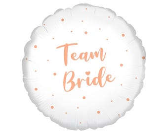 Team Bride Foil Balloon: Rose Gold Hen Party Decor