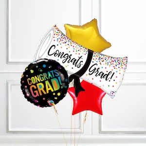 Conjunto de paquetes de globos de grado de felicitaciones en forma de diploma, decoraciones de fiesta de graduación, globos de graduación, globos de grado de felicitaciones