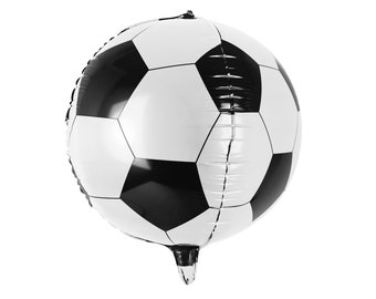 Football Foil Orb Balloon, 22'' Soccer Party Decor
