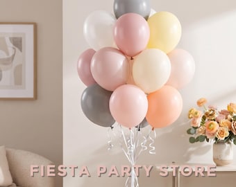 Pastel Balloon Bouquet - 14 in a Pack - Birthday, Baby Shower Decorations