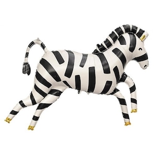Zebra Shaped Helium Foil Giant Balloon, Zoo Animals Balloons, Wild One Party Balloons, Animal Balloons, Safari Party Balloons, Zebra Balloon