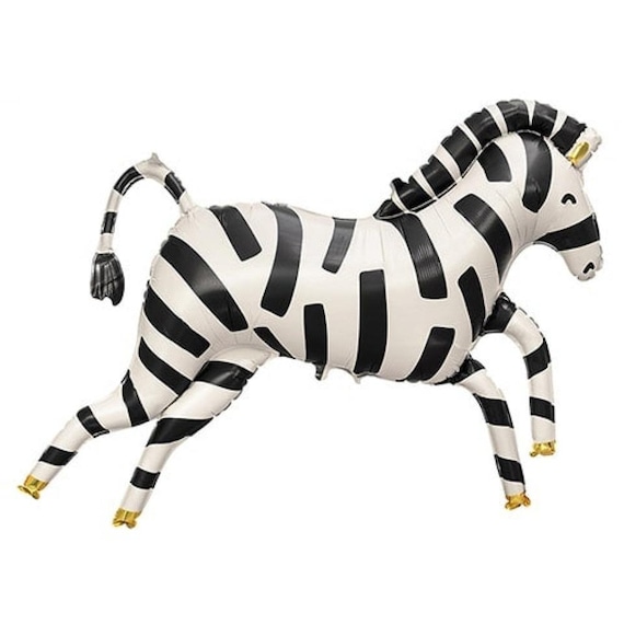 Giant Zebra Foil Balloon, 39-inch, Safari Party Decor