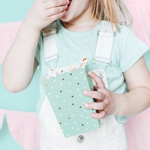 6 scatole di popcorn, pigiama party, addio al nubilato, festa di compleanno per bambine, festa di coccole, bicchieri di popcorn, scatola di snack