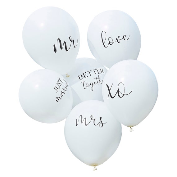 vluchtelingen paling tieners Witte bruiloft ballonnen bruiloft ballonnen de heer en - Etsy België