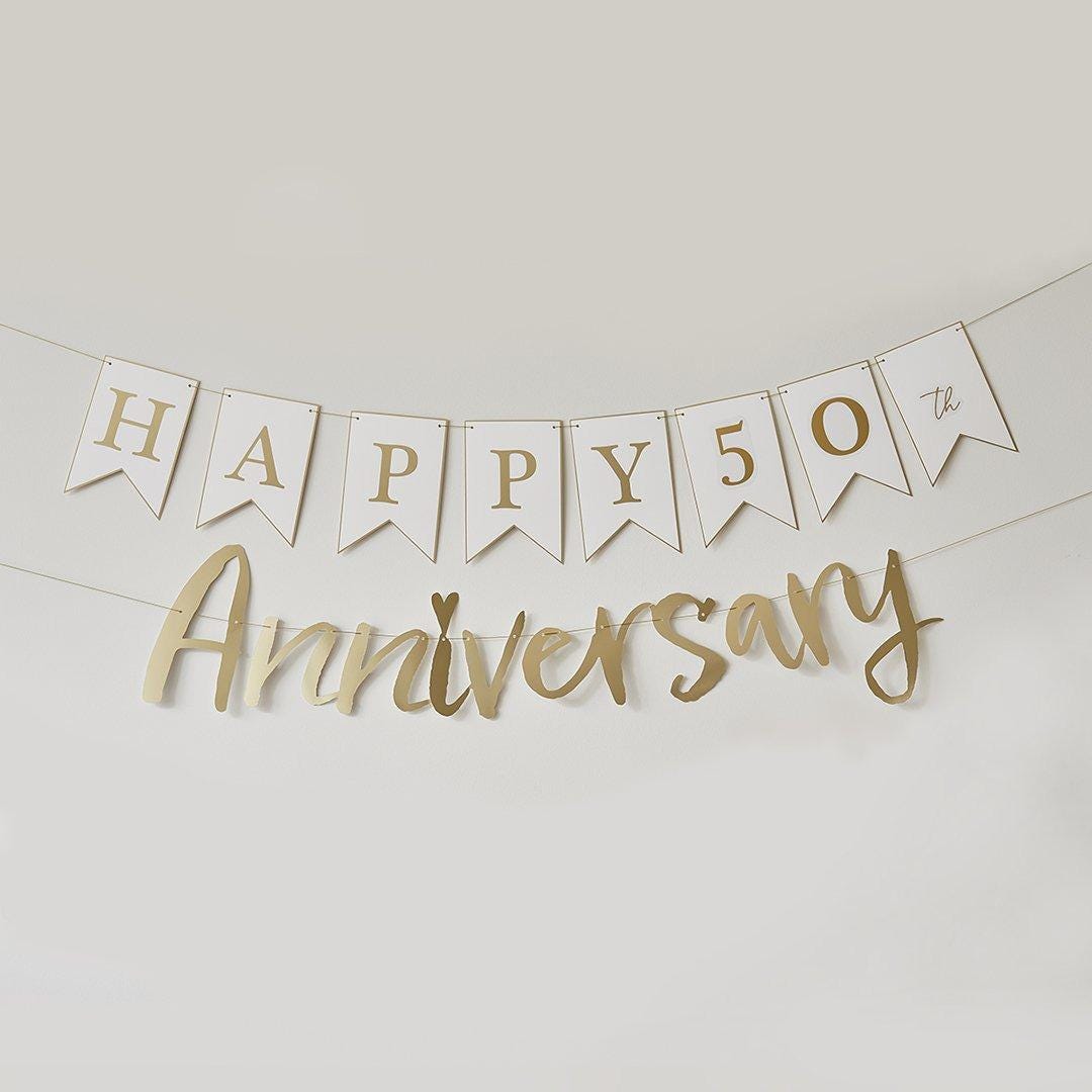 Happy Anniversary Card Beautiful Greeting Banner: Vector De Stock