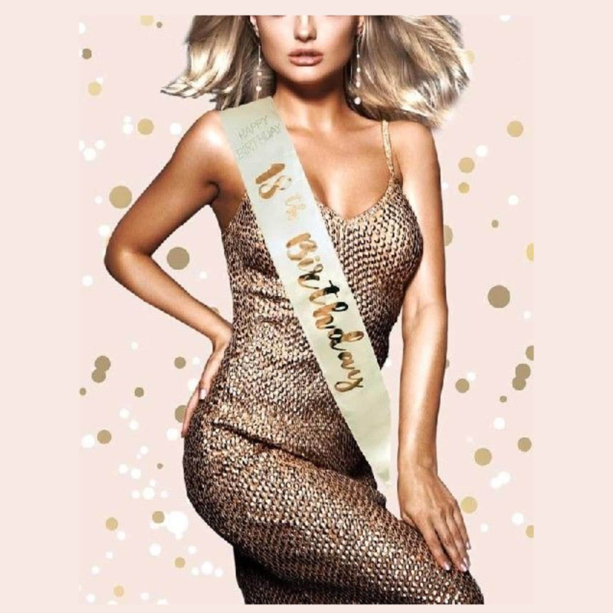 Schärpe Zum 18. Geburtstag In Roségold – Satin, 160 Cm