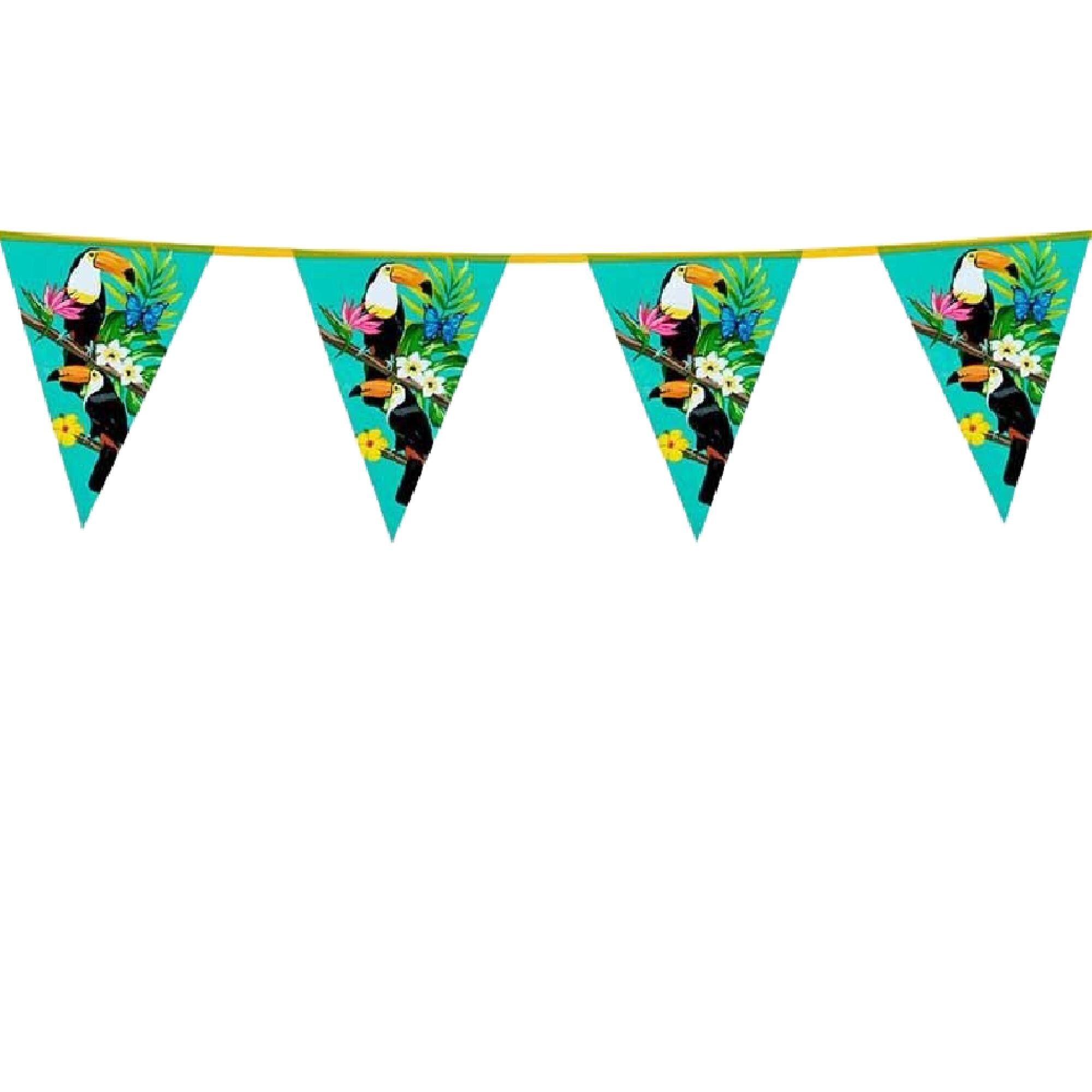 Tukan-Wimpelkette, 6 Meter – Bunte Dschungel-Deko Für Gartenparty & Karneval