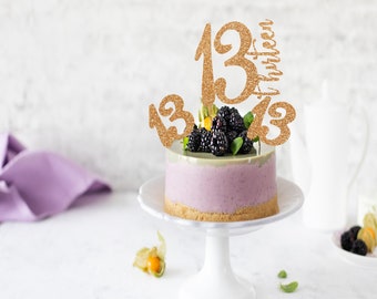 12 Age Cupcake Topper, Glitter Cupcake Topper, Any age 13th,16,th,18th,21st,30th,40th,50th,60th Birthday, Birthday Decoration, Cake Picks
